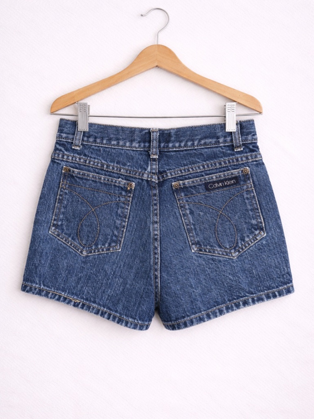 Vintage Calvin Klein High Waisted Denim Shorts 90s Classic Size 7